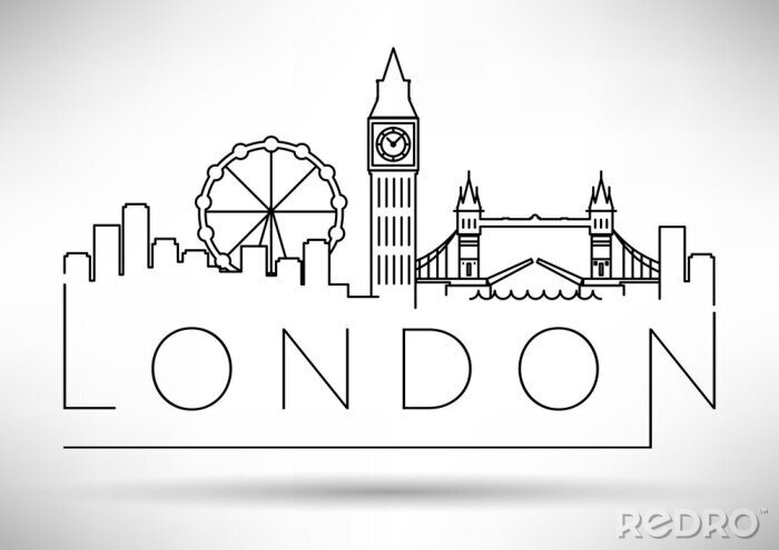Poster City of London Minimal Skyline Design