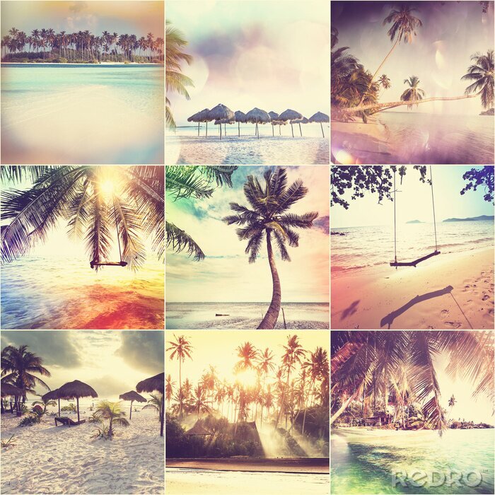 Poster Collage aus Urlaubsfotos