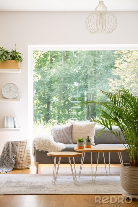 Poster Couch am Fenster