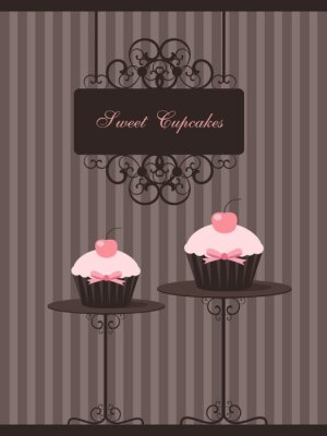 Poster Cupcakes aus der Bäckerei