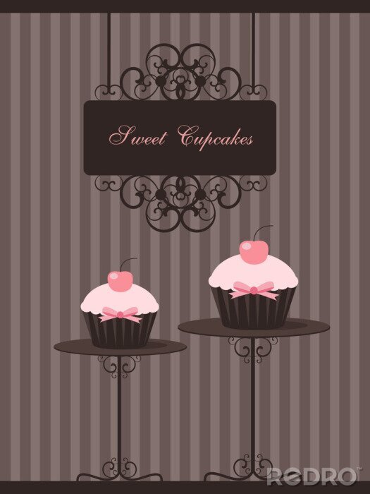 Poster Cupcakes aus der Bäckerei