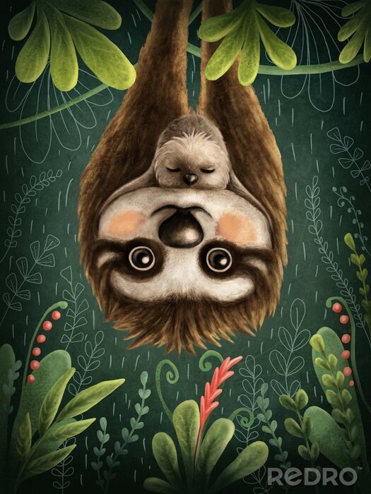 Poster Cute sloths