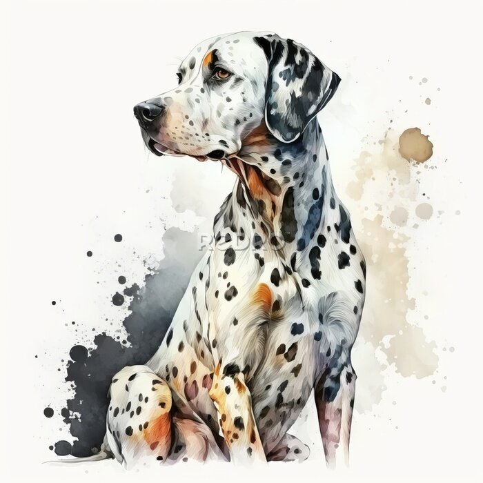 Poster Dalmatinisches Hundeporträt