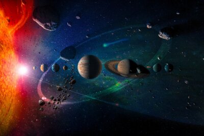 Das von der NASA fotografierte Sonnensystem