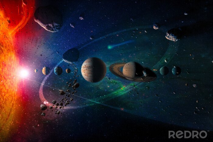Poster Das von der NASA fotografierte Sonnensystem