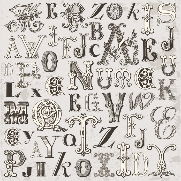 Poster Deko-Alphabet