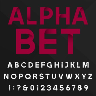Poster Dekorative Alphabet-Schriftart