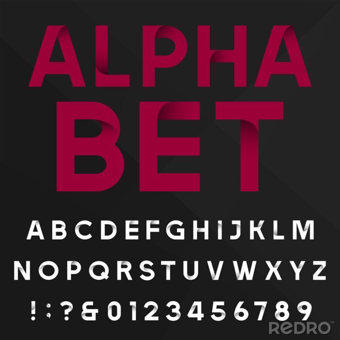 Poster Dekorative Alphabet-Schriftart