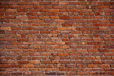 Poster Der alte rote Backsteinmauer