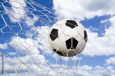 Poster Der Ball geht ins Tor