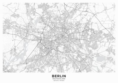 Detaillierter Stadtplan von Berlin