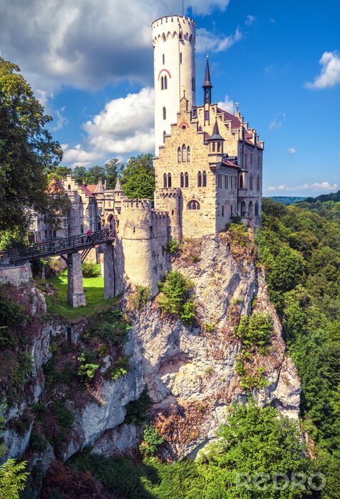 Poster Deutsche Landschaft mit Schloss