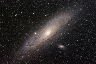 Poster Die Andromeda-Galaxie in einem sternenreichen Universum