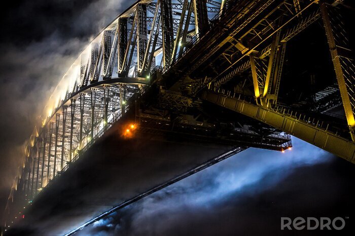Poster Die Brücke von Sydney im kalten Licht