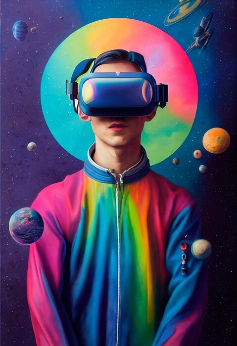Poster Die Farben der VR-Welt