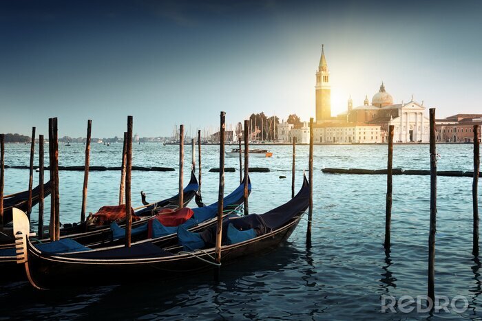 Poster Die Gondeln des Canal Grande