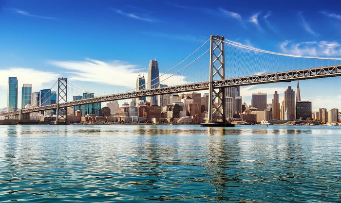 Poster Die Stadt San Francisco an einem sonnigen Tag