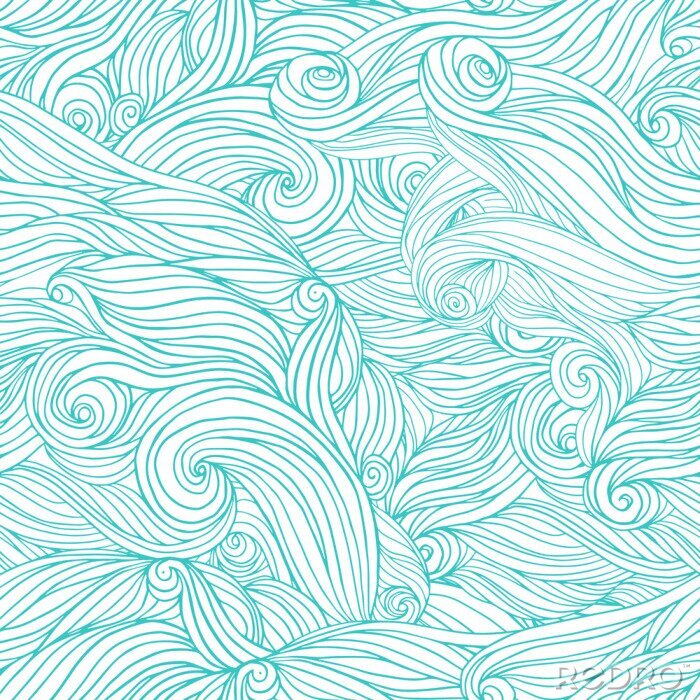 Poster Die wirbelnden Meereswellen