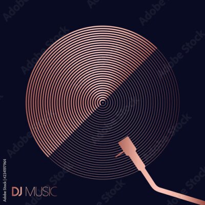 Poster DJ-Musikillustration