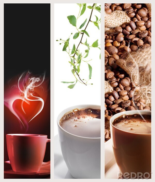 Poster Drei Geschmacksrichtungen von Kaffee