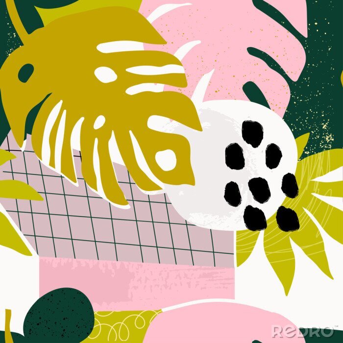 Poster Dschungel auf moderner Komposition