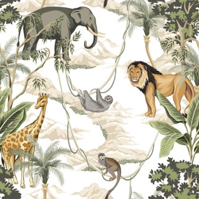 Poster Dschungeltiere in der Abbildung
