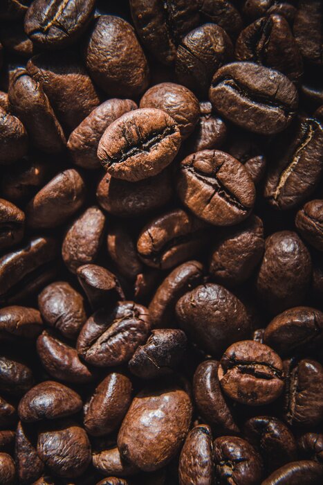 Poster Dunkel geröstete Kaffeebohnen