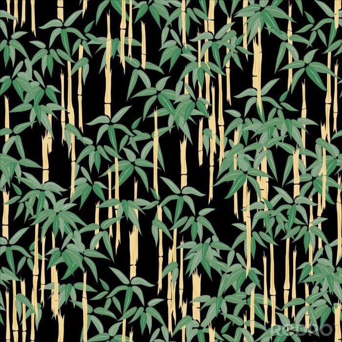 Poster Dunkler Bambuswald