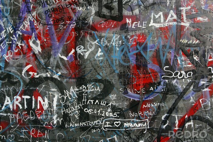 Poster Dunkles Graffiti