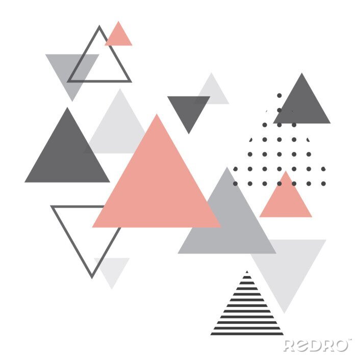 Poster Dynamische Dreiecke im skandinavischen Stil