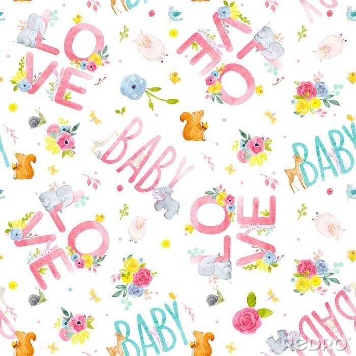 Poster Eichhörnchen und Schriftzug