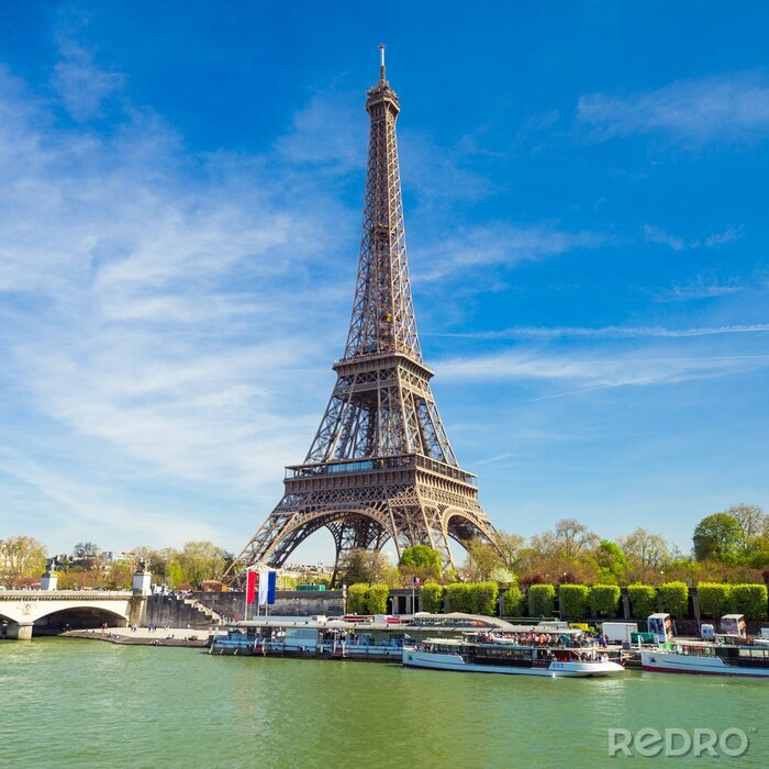 Poster Eiffelturm am sonnigen Tag