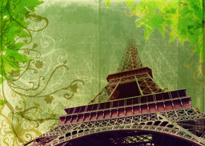 Eiffelturm im Grunge-Stil
