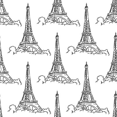 Eiffelturm nahtlose Hintergrundmuster
