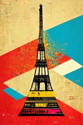 Poster Eiffelturm-Pop-Art