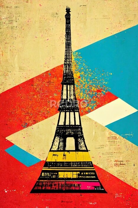Poster Eiffelturm-Pop-Art