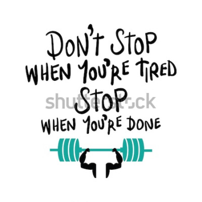 Poster Ein inspirierender Slogan auf weißem Hintergrund