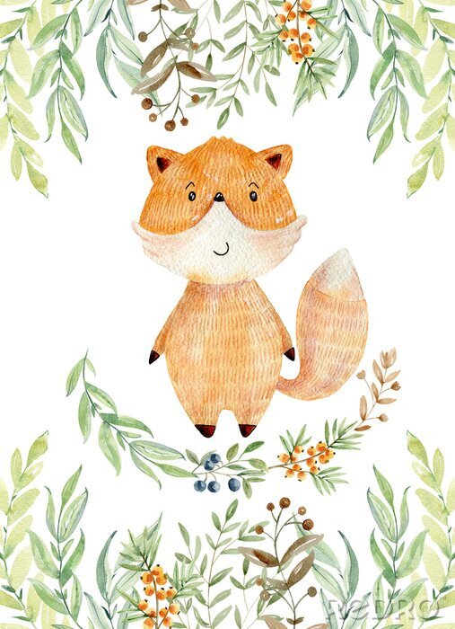 Poster Ein Märchenfuchs zwischen den Zweigen