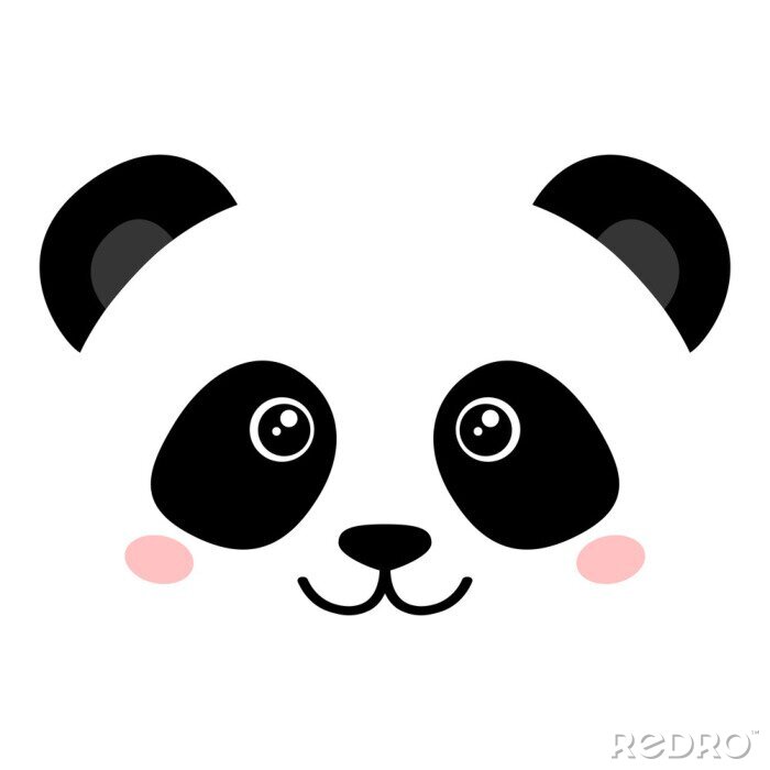 Poster Ein märchenhaftes Porträt eines Pandas