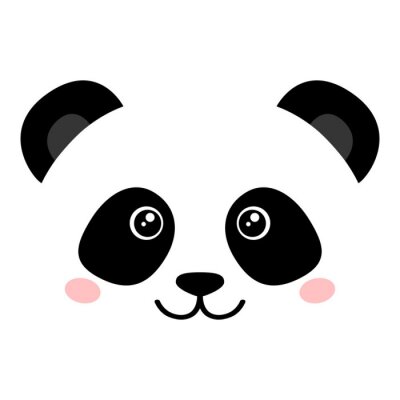 Poster Ein märchenhaftes Porträt eines Pandas