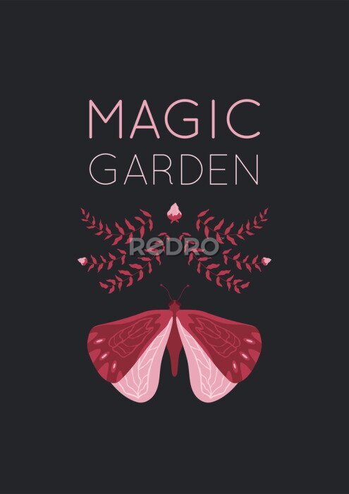 Poster Ein magischer Boho-Garten