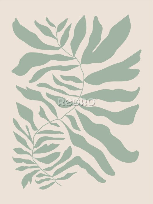 Poster Ein Zweig einer grünen Pflanze