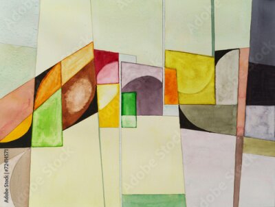 eine abstrakte Aquarellmalerei