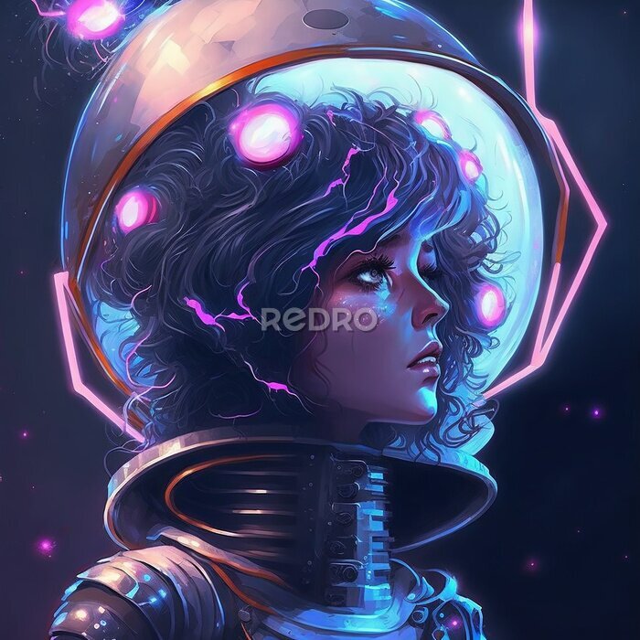 Poster Eine Frau im Weltraum