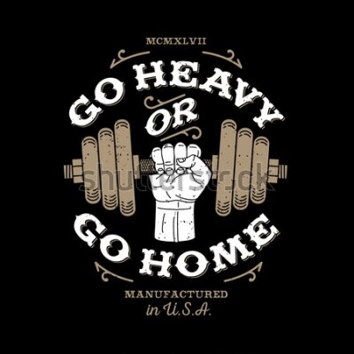 Poster Eine Grafik mit einem motivierenden Slogan auf schwarzem Hintergrund