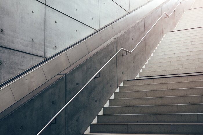 Poster Eine moderne Betontreppe 