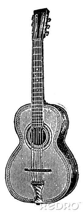 Poster Einfache Gitarre Illustration