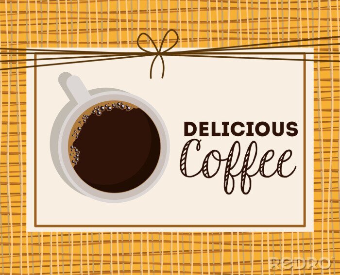 Poster Einfache Grafik mit Kaffee