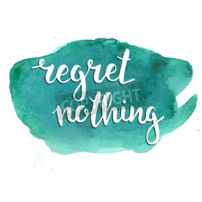 Poster Einfaches Zitat auf einem bunten Klecks