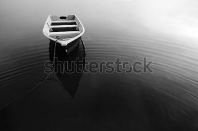 Poster Einsames Boot auf dem Wasser